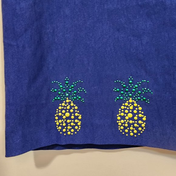 Jason Maxwell studded pineapple print skirt with shorts skort woman's size Large - Picture 7 of 8